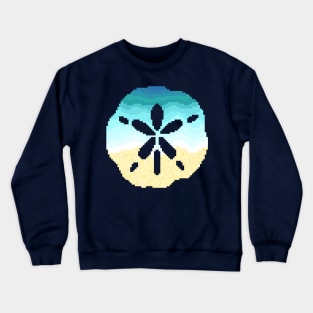 Modern Pixel Sea Sand Dollar Crewneck Sweatshirt